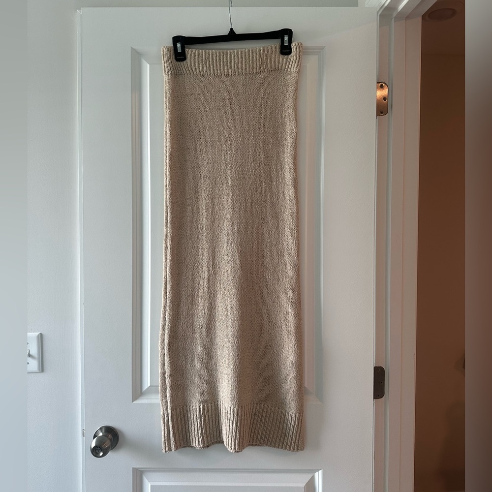 Pink Lily Knit Bodycon Maxi Skirt